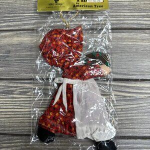 Holly Hobbie Merry Christmas Trim Your Tree Ornament American Greetings Vtg MCM